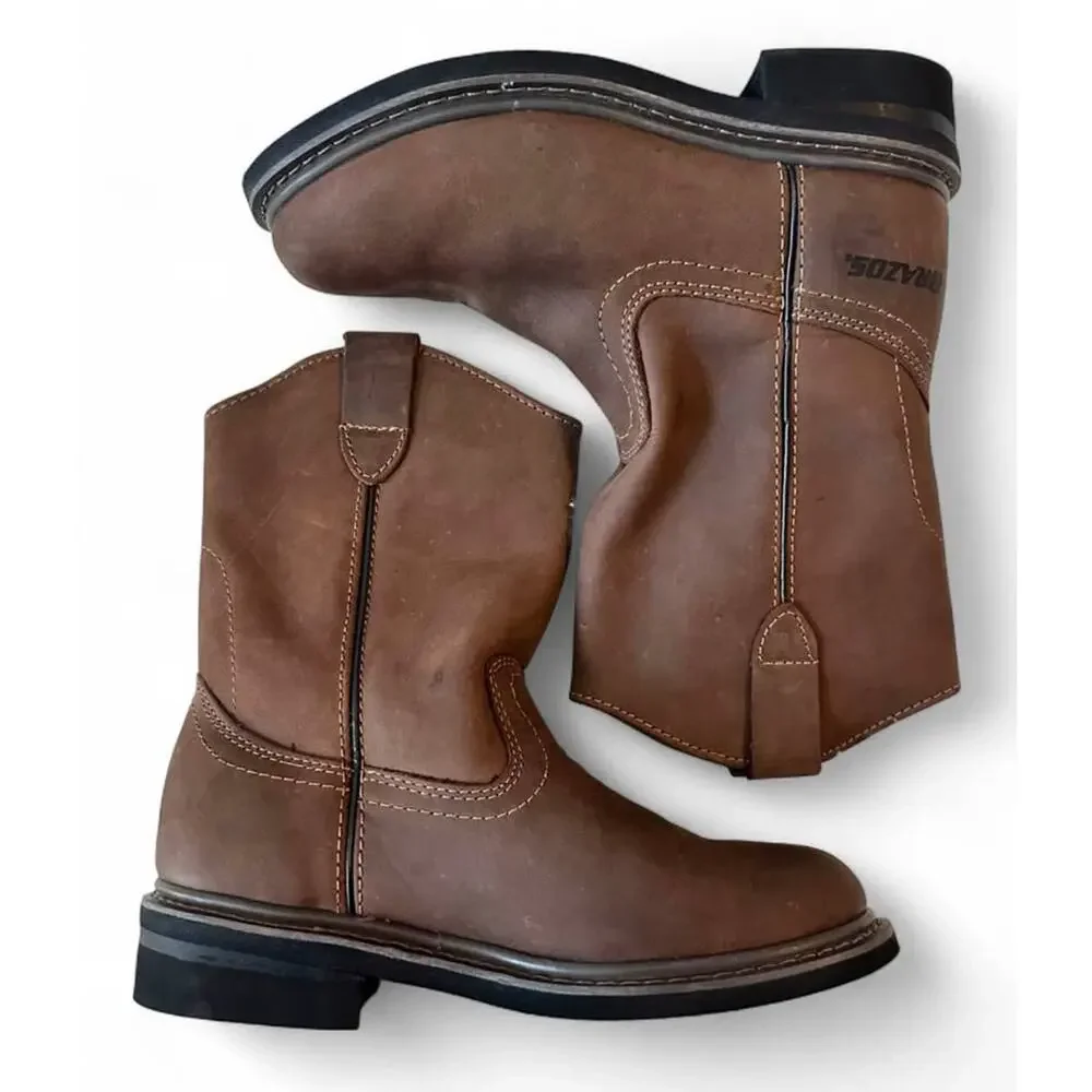 NWT Mens Brazos Leather Work Boots Size 7